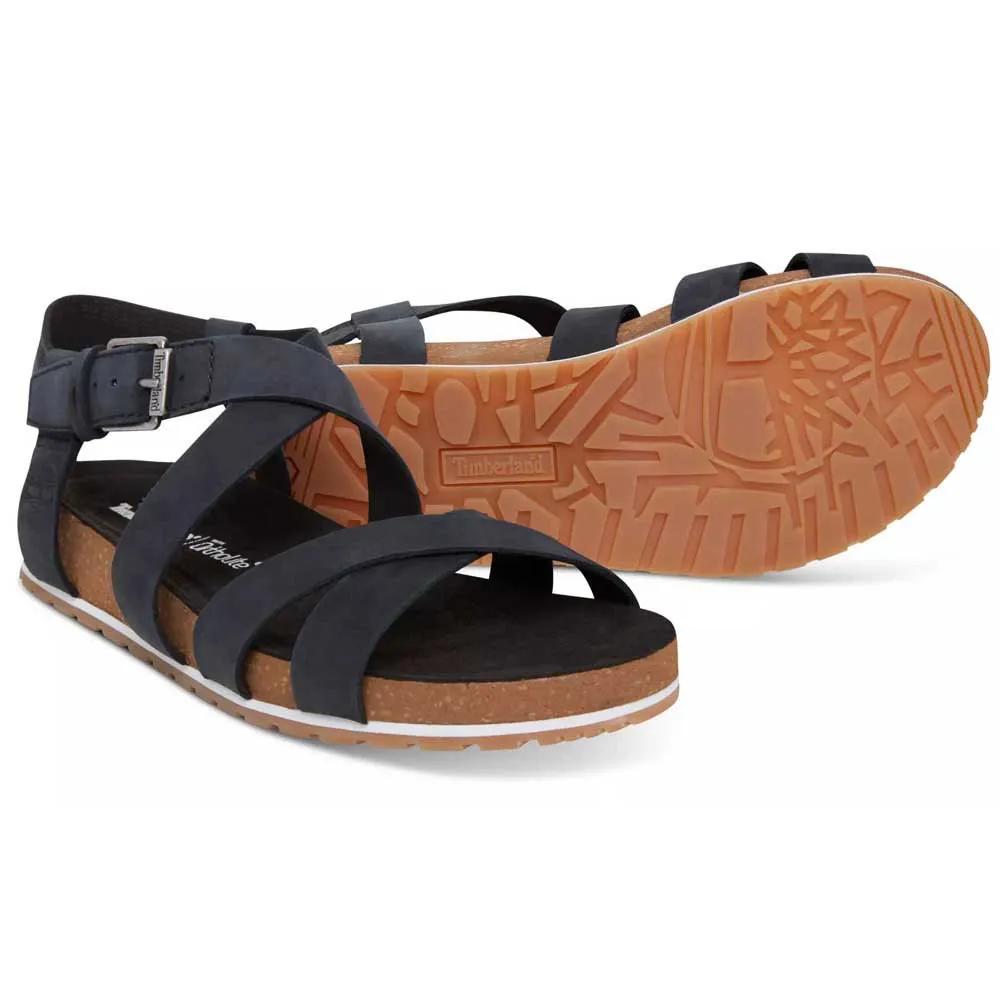 Timberland Malibu Waves Ankle Sandals Nubuck Leather Black