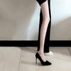 2025 spring and autumn new fashionable black high heels women's stiletto 10cm sexy European and American French girl small single shoes