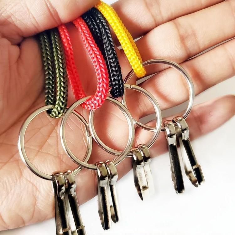 Slitstark Nyckelring i Vävda Nylon med Stålspänne