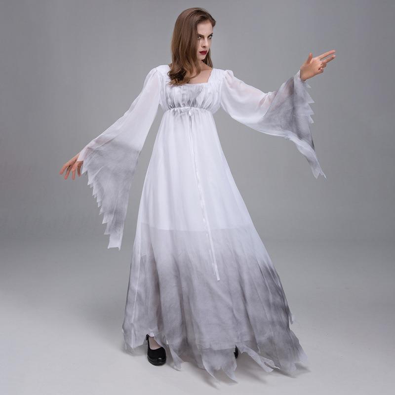 Horror Zombie Costume, Halloween Ghost Zombie Female Ghost Costume, Vampire Bride Playing Ghost Costume