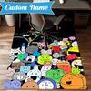 Custom Name Cartoon Dream Island Rug for Living Room, Game Rooms, Office, Bedroom, Floor Mat Playful Design, fan gifts Christmas decor