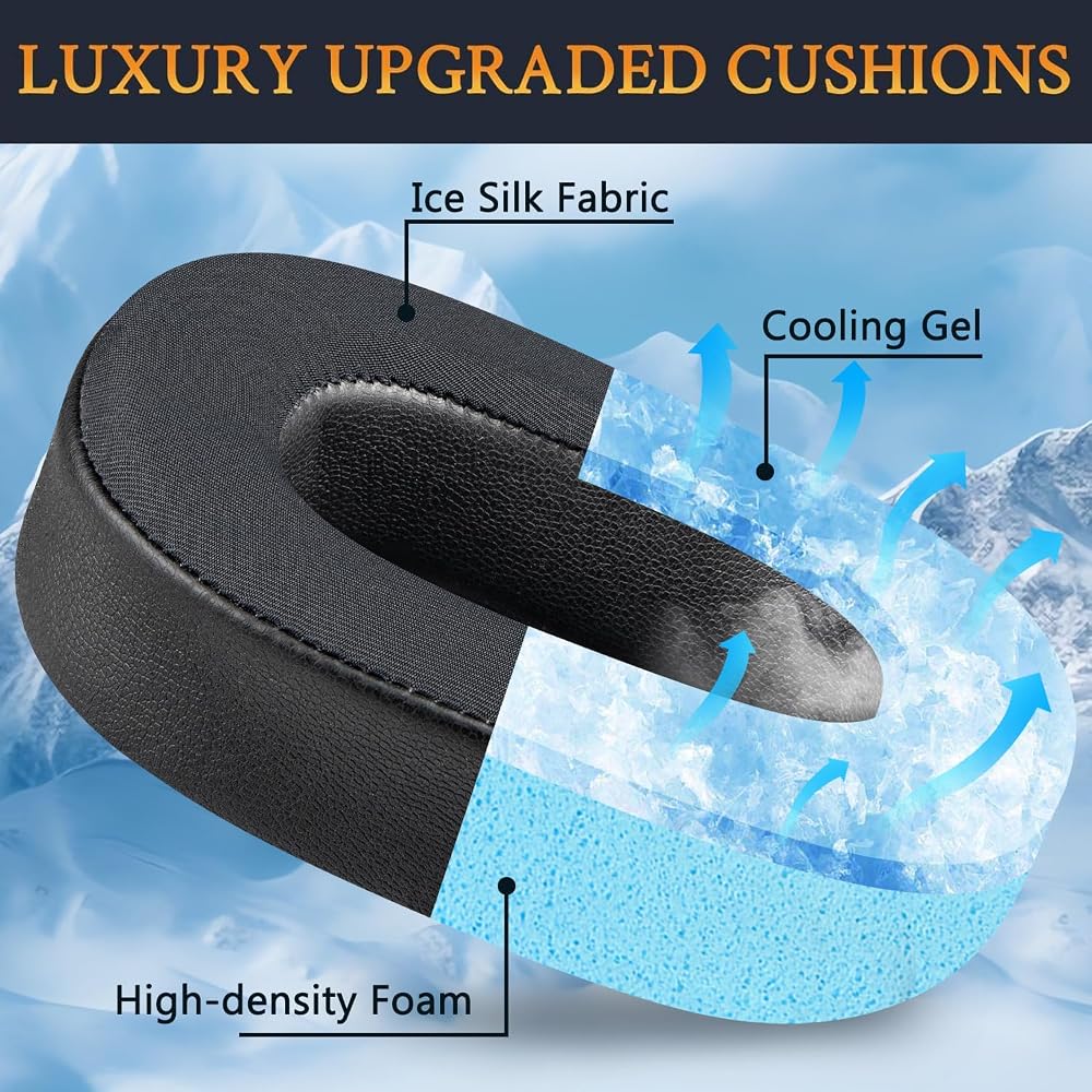 SOULWIT Cooling Gel Pad Earpads for AKG Pro Audio AKG K361-Y3, K361-BT-Y3, K371-Y3, K371-BT-Y3 He...