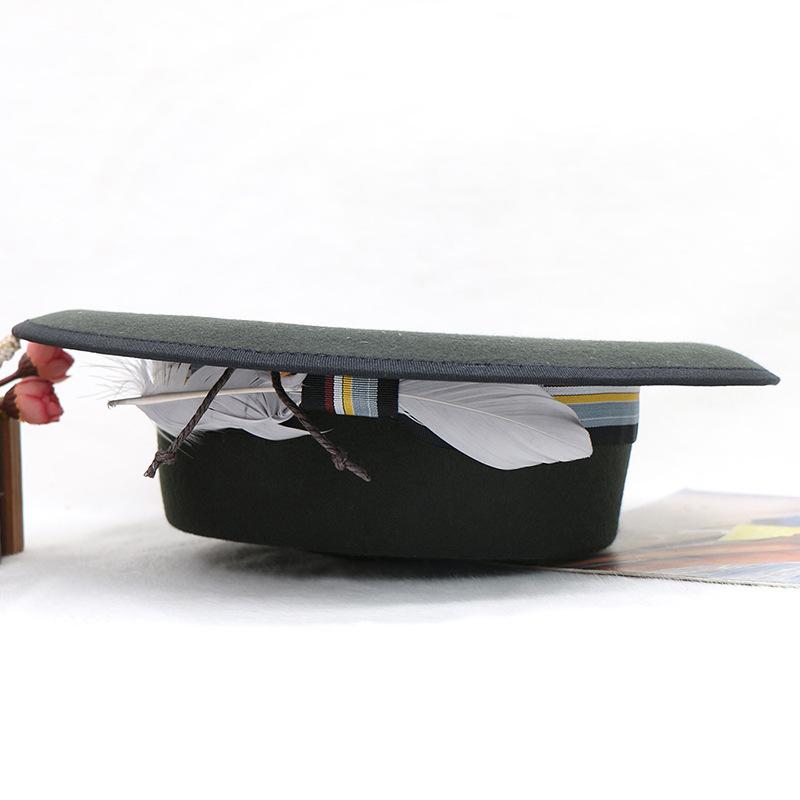 Sombrero Cowboy de Lana Tibetana Sombrero de Fieltro de Caballero Occidental Transpirable Jazz Sombrero de Invierno para Hombre