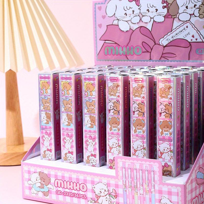 

Sanrio 36Pcs HelloKitty Cute Kitten Gold-pin Blind Box Press Pen Cartoon High-value Press Neutral Pen ST Quick-drying Signature Pen Random style 36pcs