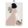 Flower Lady Bouquet Botanical Cactus Boho Posters and Prints Canvas Painting Nordic Wall Art Pictures for Living Room Decor
