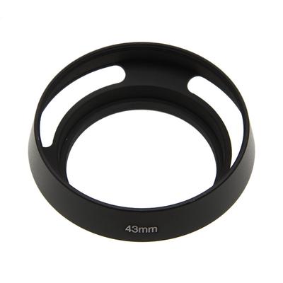 F-Foto 43mm Classic Metal Lens Hood Black (Compatible with All Manufacturers, Screw-in Type) H43B