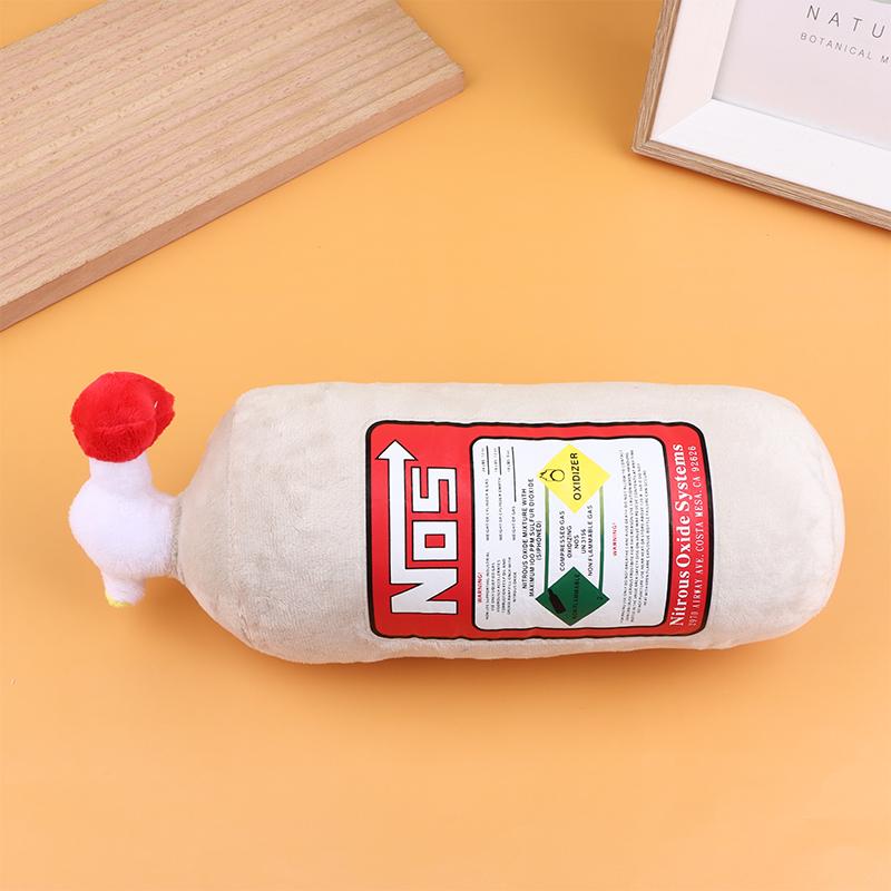 

Hot Sale Car Seat Neck Pillow Creative NOS Nitrous Oxide Bottle Soft Plush Car Headrest Car Decoration Neck Support Seat Cushion бежевий