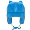 Y2K Autumn/Winter Outdoor Cartoon Design Embroidery Craft Ear Protection Windproof Blue Warm Ski Hat