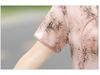 2025 Elegant Printed Short-Sleeved Qipao Dress for Middle-Aged and Elderly Women - Summer Wear