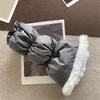 Women's Insulated Thermal Padded Puffer Leg Warmers Outdoor Cold Weather Plush Hem Quilted Boot Covers Gaiters Socks