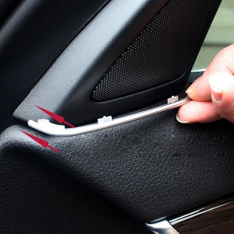 1 Pair Car Interior Front Door Speaker Cover Gap Trim Interior Mouldings Accessories for BMW 5 Series F10 F18 2011-2013