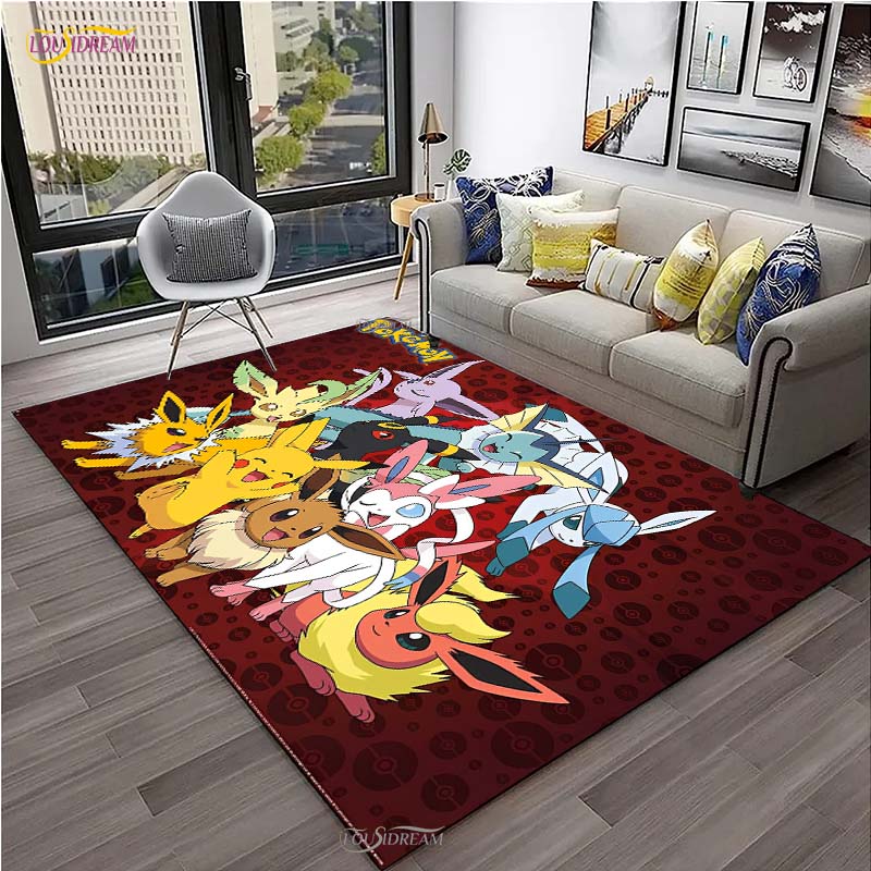 Pokemon Pikachu Κινούμενα Σχέδια Anime Χαριτωμένο Χαλί για Σαλόνι Υπνοδωμάτιο Χαλί Κουζίνας Πόρτας Παιδικό Αντιολισθητικό Πατάκι Δαπέδου Alfombra Δώρο Γενεθλίων