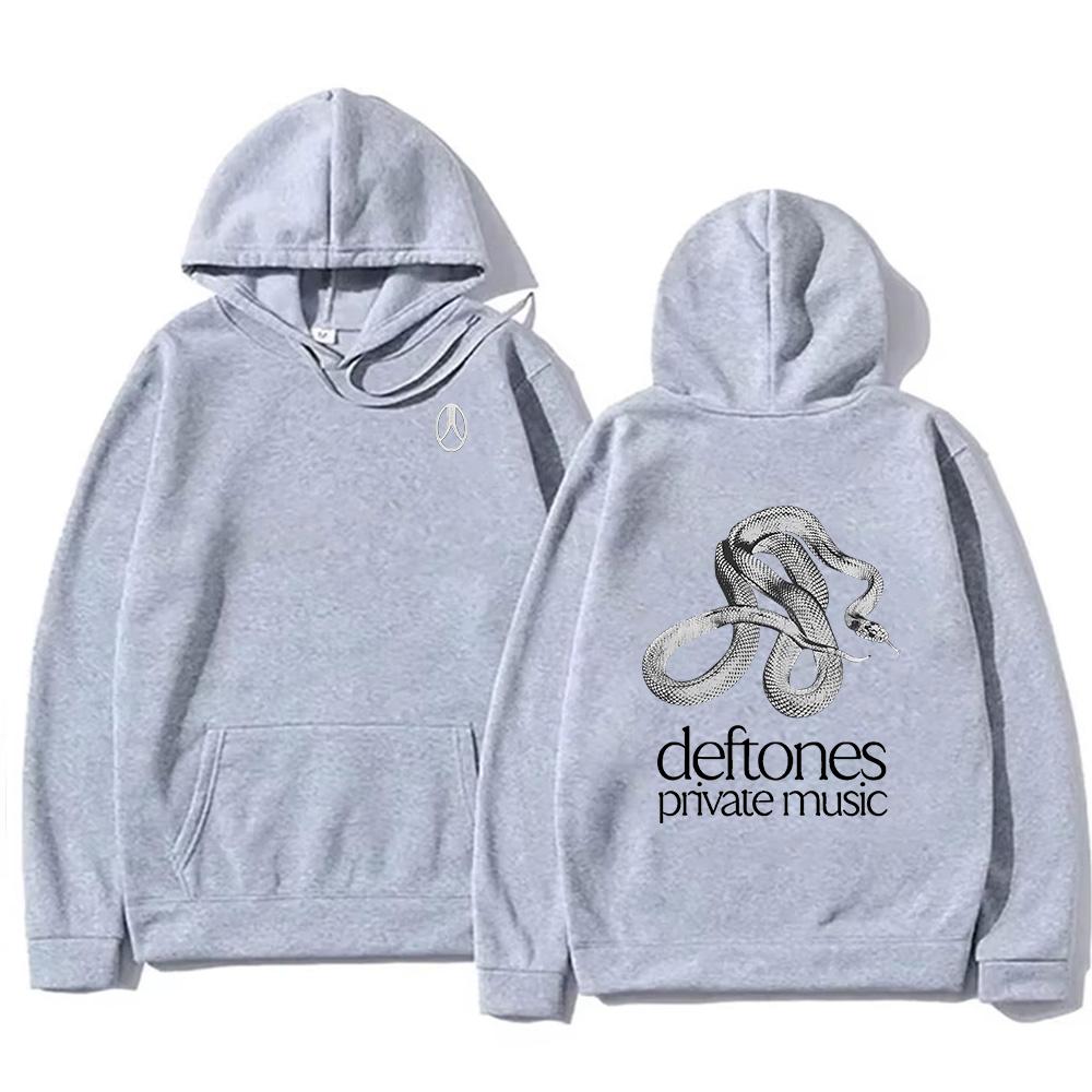 Deftones Private Music Hoodie Deftones Band Long Sleeve Music Sweatshirt Women Men High Street Loose Clothing Streetwear Casual