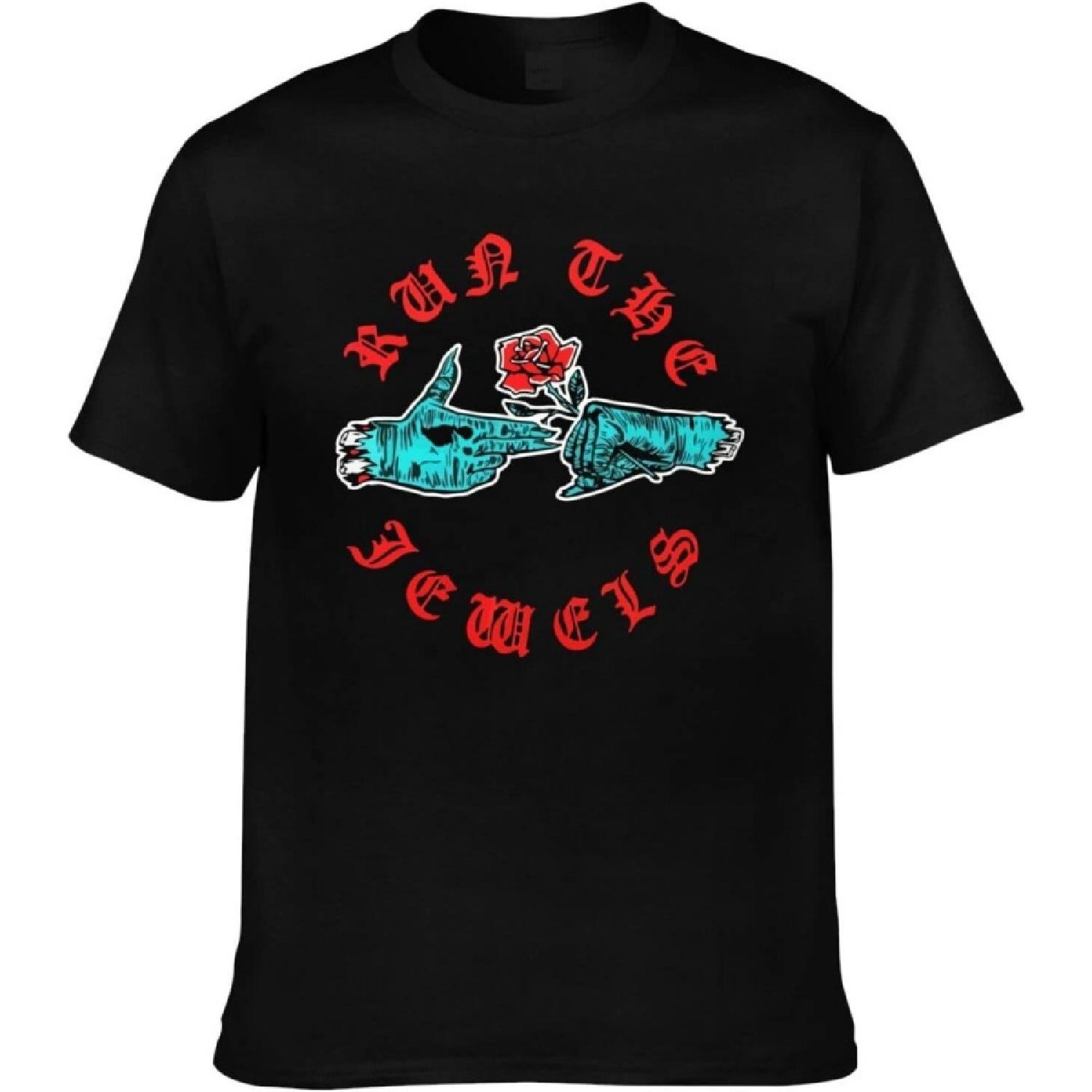 DECKTT Run The Jewels El-P Killer Mike Мужская футболка с коротким рукавом ComfortSoft Для спортзала Тренировок Бега Футболки S чёрный