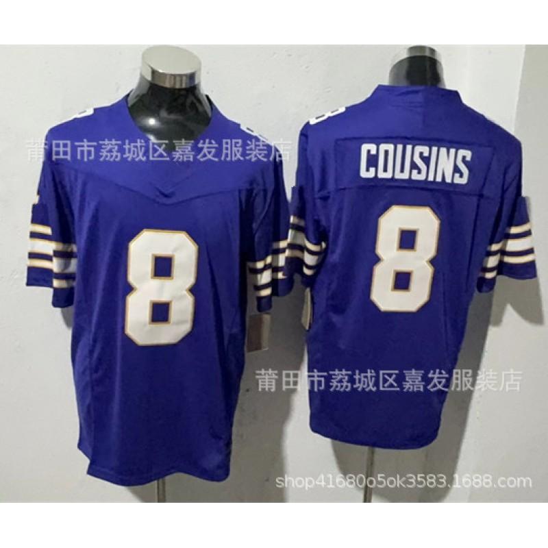 Minnesota Vikings NFL Football Jersey Thielen Jefferson 18 14 8 Adult Men Cotton Sports Uniform Fan Wear