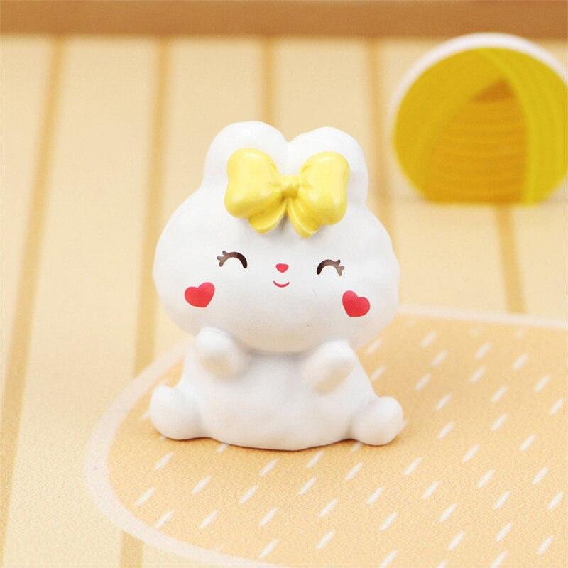 Cute Bunny Cake Decoration Rabbit Animal Ornaments Cake Topper Party Dessert Decor Birthday Party Baby Shower Baking Supplies