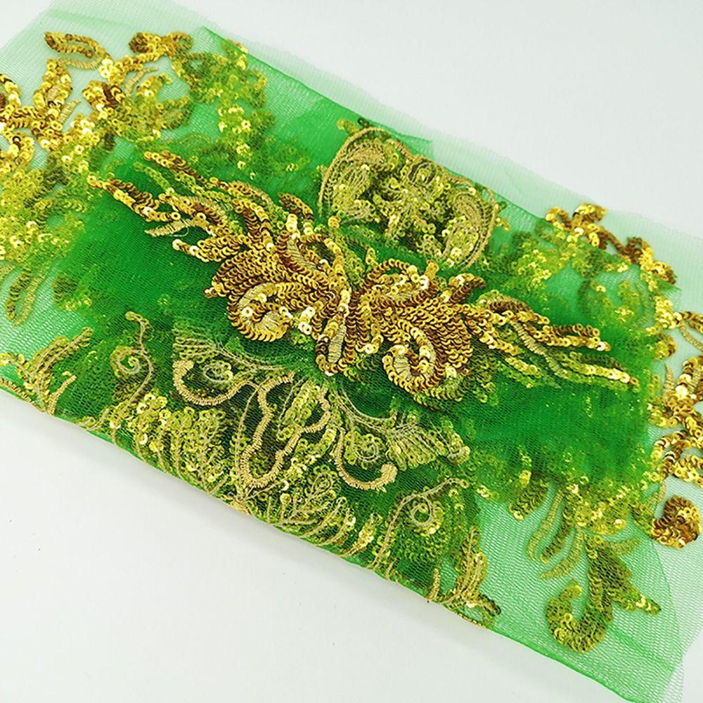 DIY Embroidered Floral Patches Sequin Embroidery Lace Appliques Sequins Patches  Wedding