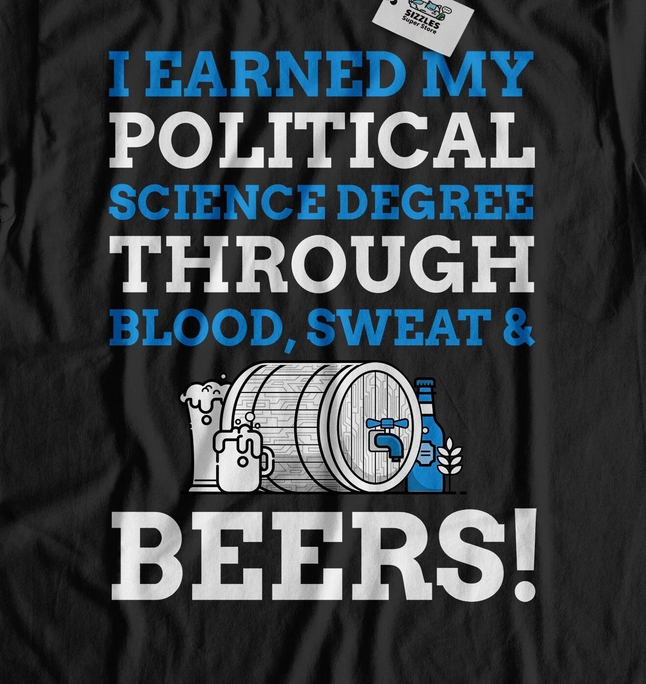 Unisex Funny Political Science Degree T-Shirt Political Scientist Graduate Gifts S