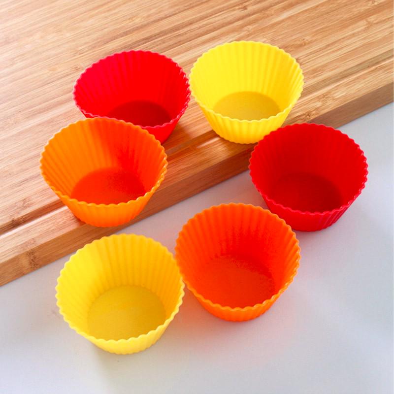 Pirottini In Silicone Riutilizzabili Per Cupcake, 5 Cm, Forma Di Fiore, 36 Pezzi - Stampi Mini Muffin Antiaderenti Per Forno E Microonde, Colorati