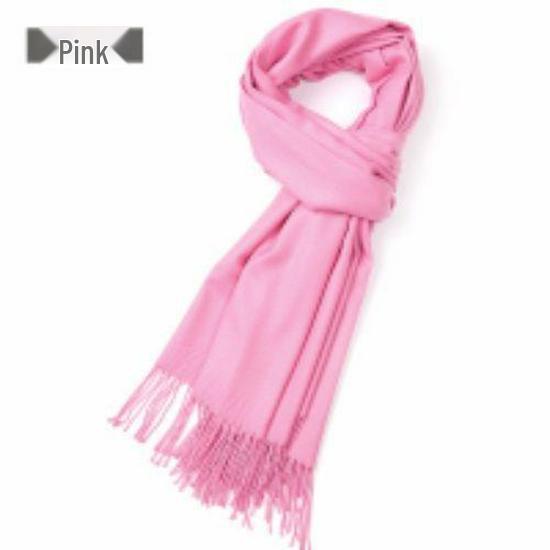 Women's Faux Cashmere Warm Scarf - Autumn/Winter Solid Color Korean Style Shawl