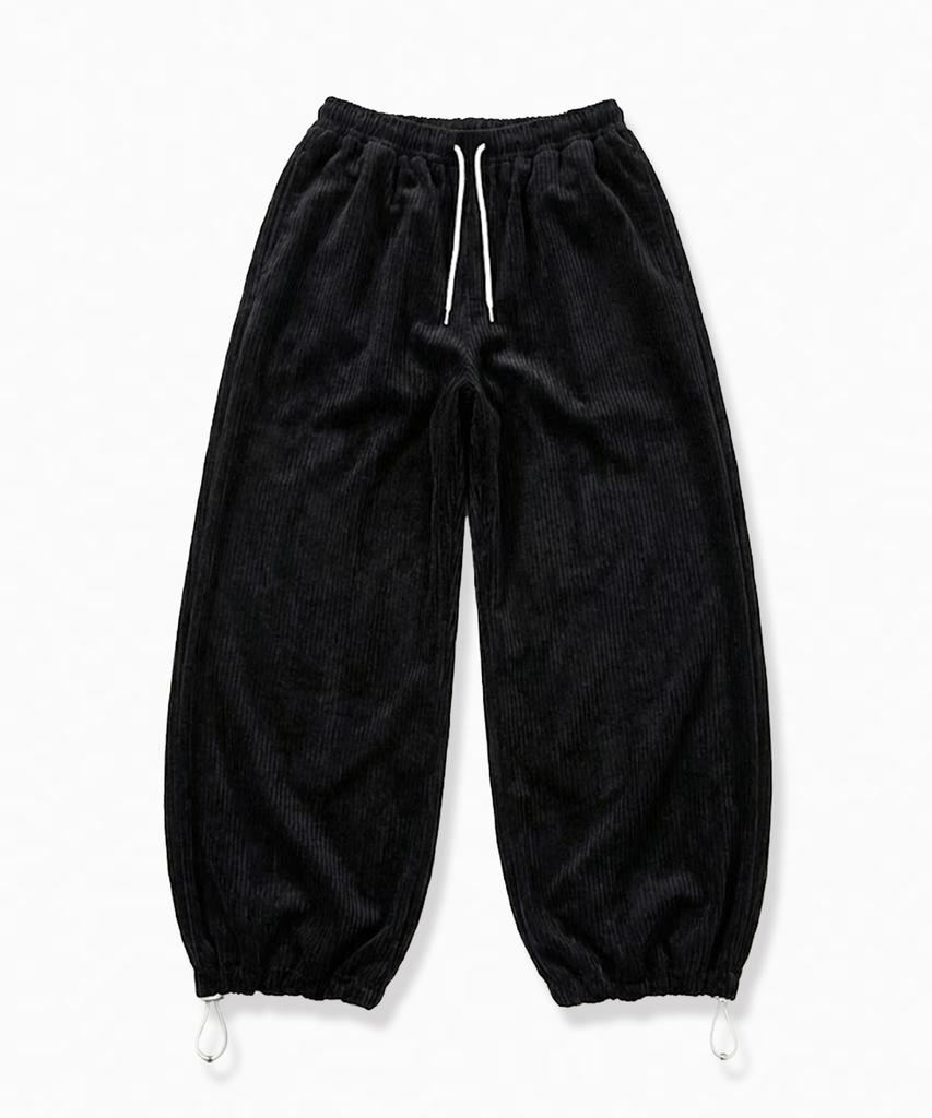 FUZZY SCAN Bear Corduroy Wide Pants