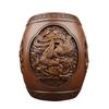Dragon & Phoenix Auspicious Drum Stool: Handcrafted Chinese Ornament for Living Room, Office Gift, or Home Housewarming