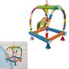 1Pcs Parrot Swing Stand Ladder Bright Color Hanging Playground Chewing Adventure Supplies for Cockatiels Parakeets Small Birds