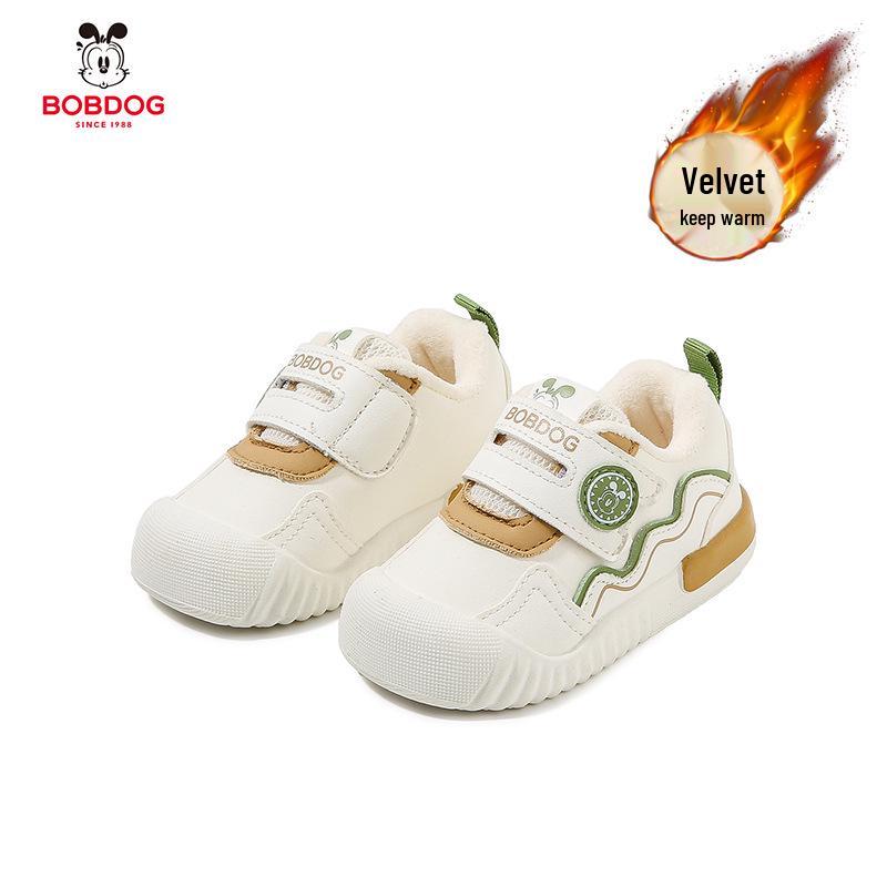 Babu Dou Baby & Toddler Winter Velvet Shoes for Walking - Warm Cotton Casual Sneakers, Ages 1-3.