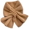 Adjustable Fit Short Knit Neckerchief Thickened Korean Style Neckwarmer Solid Color Scarf  Students