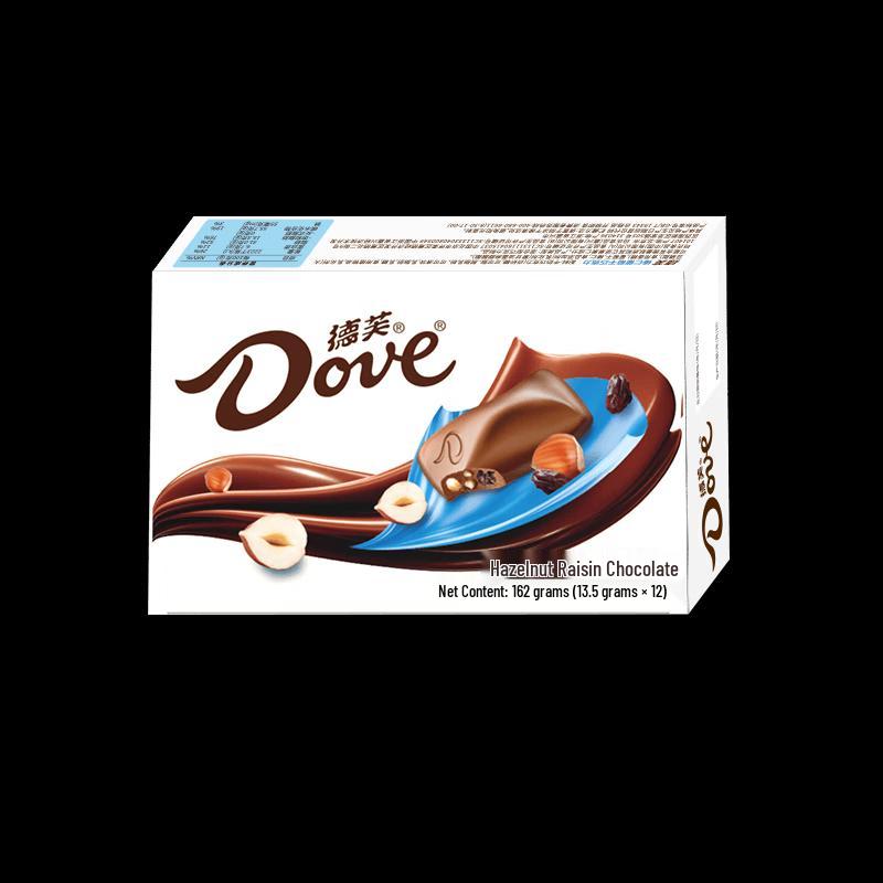 Dove Hazelnut Raisin Filled Chocolate Bars