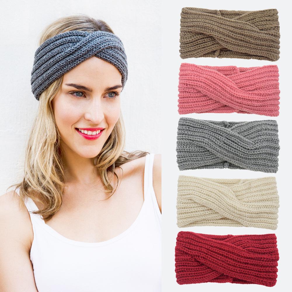 Neues Winter-Kabelstrick-Stirnband für Damen und Mädchen, elastischer Strick-Haarhalter, Haarband, Kopfbedeckung, Haaraccessoires