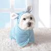 Pet Bath Wrap Super Absorbent Dog Towel with Bunny Ears Fast Drying Hooded Pet Robe for Dogs Cats Bath After Shower Grooming