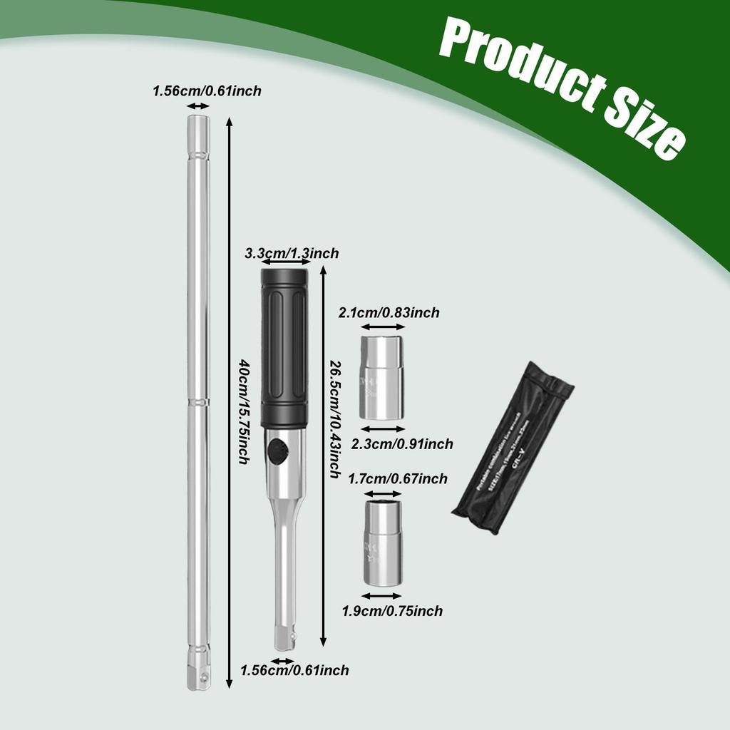 Lug Wrench, Portable Lug Nut Removal Tool, Wheel Nut Wrench Set, Motorcycle Tire Wrench for Automobile Car