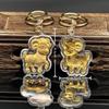 Lucky Charm Imitation Gold Foil Zodiac Sheep Pendant Lucky Sheep Decoration Phone Chain Bag Pendant New Year Gift