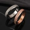 Koreanische Mode Mattierter Titanstahlring Einfacher Ring Trend