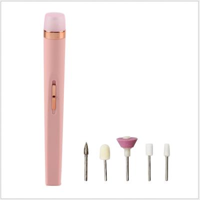 5 In 1 Portable Electric Nail Drill Machine USB Charging Nail Grinding Machine With LED Light