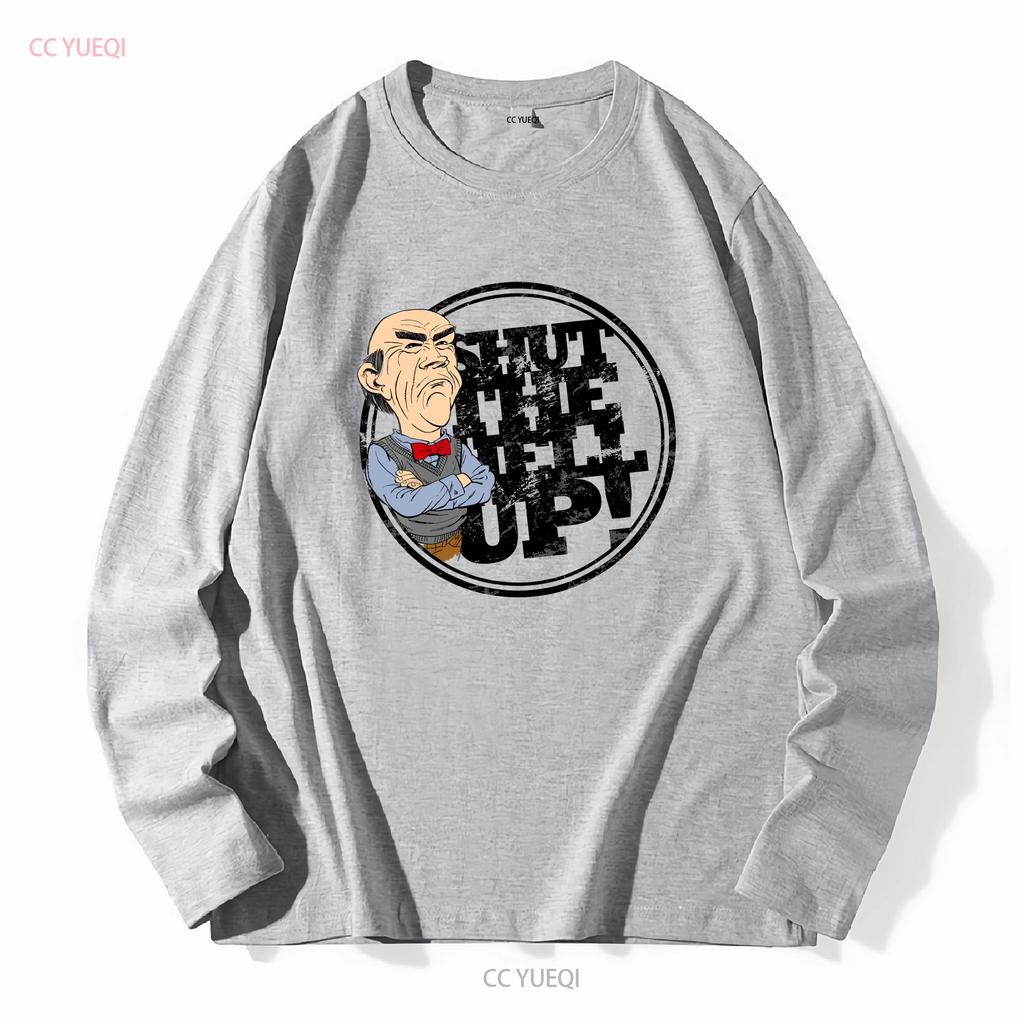 Jeff Dunham Shut The Hell Up Walter T Shirt Men Cotton Novelty Crewneck Vintage Washed Versatile Homme Designer Clothes