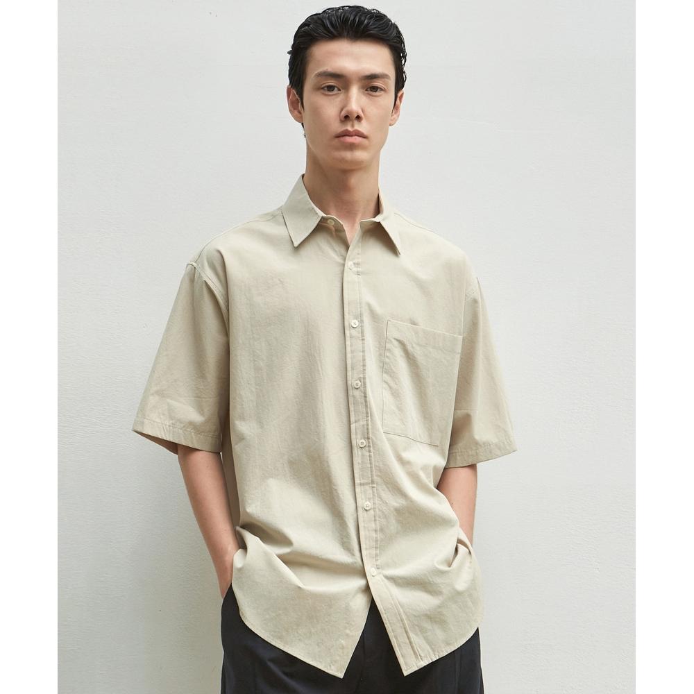 

NICKNICOLE Oversized Washing ShirtBeige