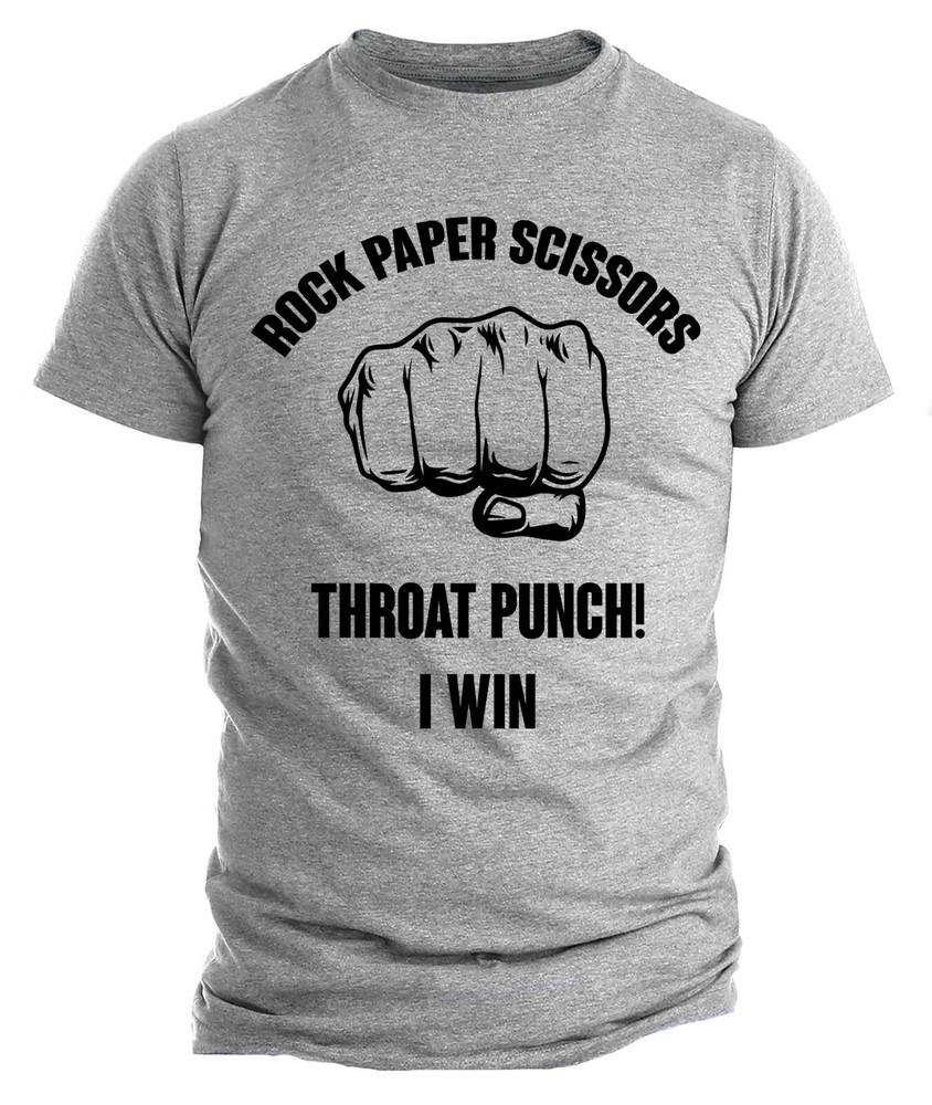 Rock Paper Scissors Throat Punch Funny Shirts Sarcastic Humor Shirts