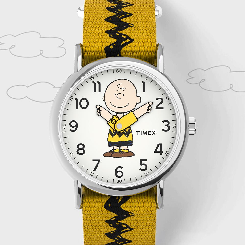 [timex] Peanuts Чарли Браун Желтый ремешок НАТО Часы 38 мм TW2R41100