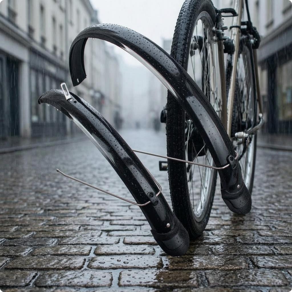 Full Coverage Mudguard Set Mounting Hardware Plastic Bike Mudguards Front And Rear Bike Mudguard Anti-Splash Front Mudguard