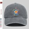 Pc Blumen-Gradient Schildkröte Mode Buchstaben-Druck Basecap mit Mehrfarbigem Schildkröten-Druckdesign Sonnenhut Unterwasserwelt