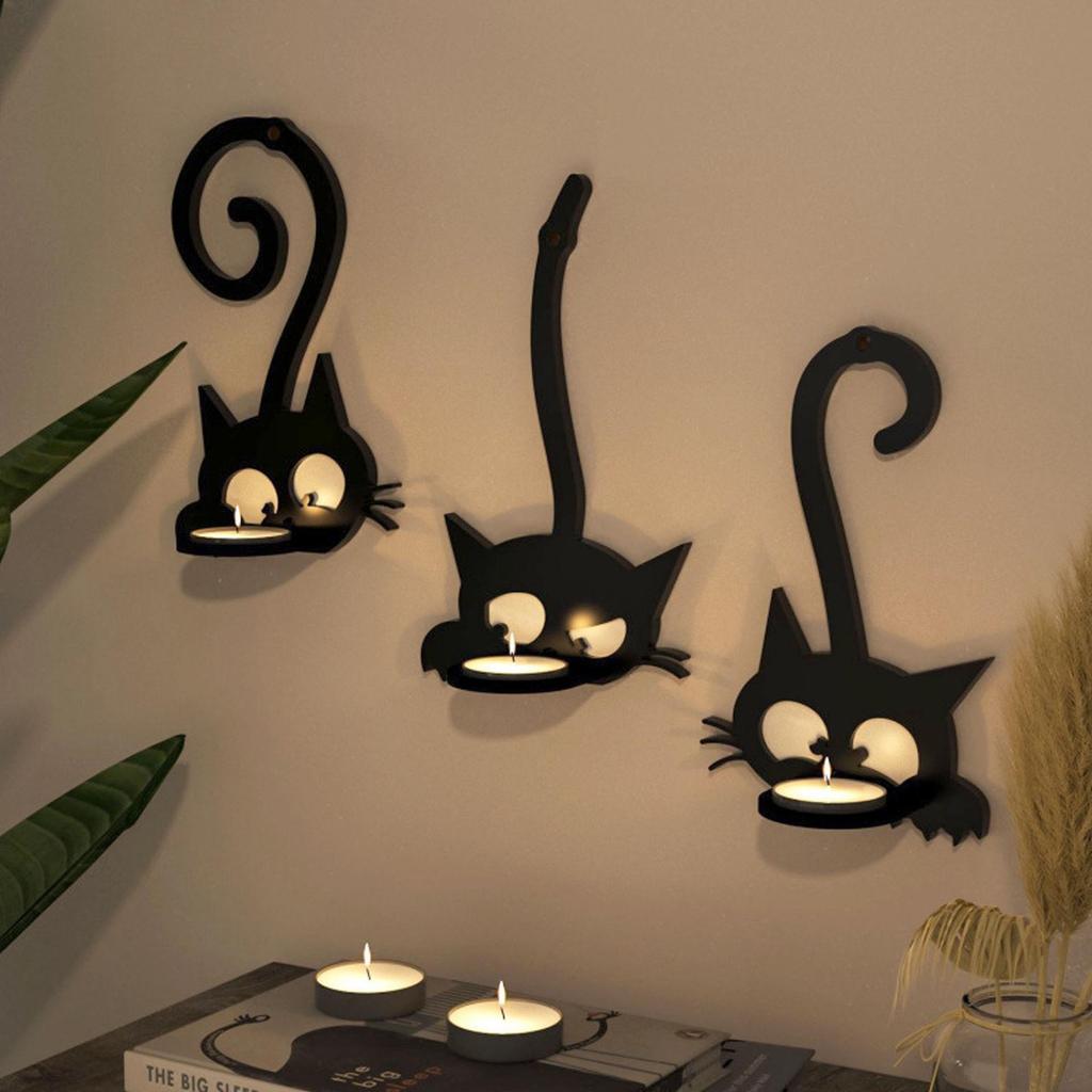 Three Little Kittens Candlestick Wall Hanging Silicone Mold - DIY Home Décor Candle Mold