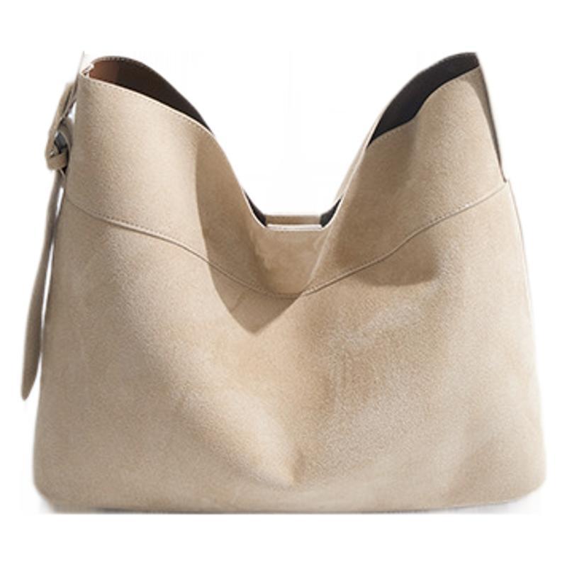 Korean Version Ins Winter Trend Personalized Large-capacity Tote Bag Niche Retro Suede Texture Shoulder Messenger Bag