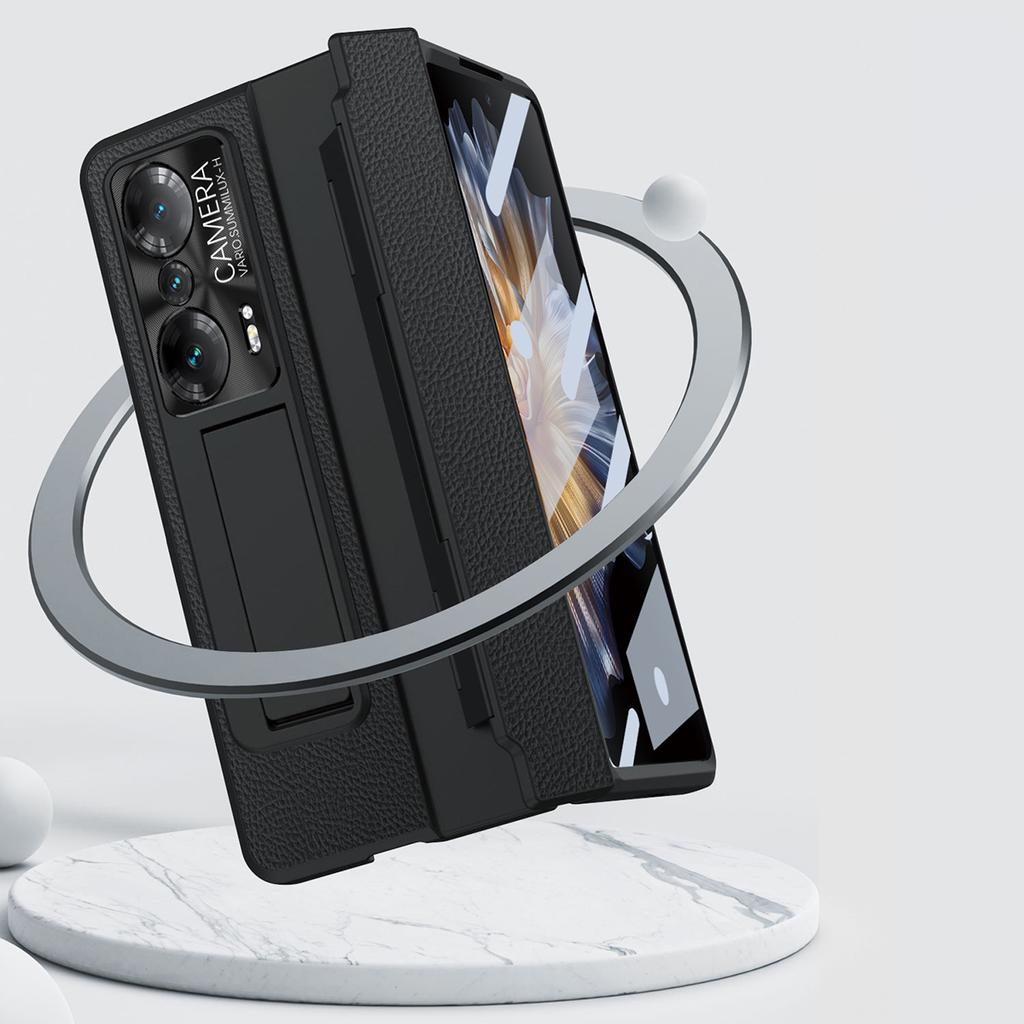 Drop-proof Phone Case For Honor Magic Vs Ultimate 5G/Magic Vs 5G,Hinge Protection PC Back Cover with Tempered Glass Screen Film