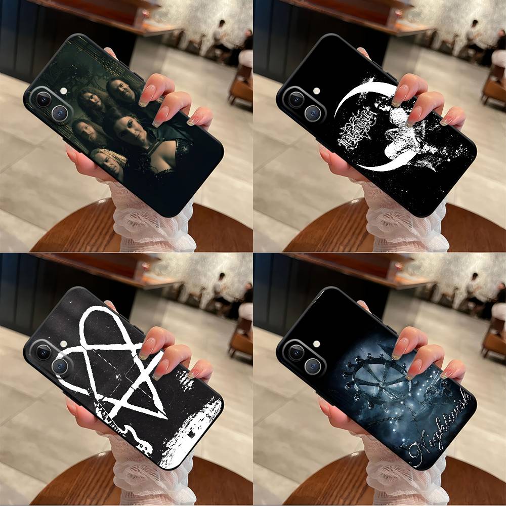 Band n-Nightwish-h For iPhone 17 Air 16 15 14 13 12 11 Pro Black Soft Cover Phone Case