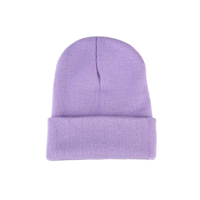 2pcs Light Board Knitted Hat Winter Wool Hat Men's And Women's Warm Hat
