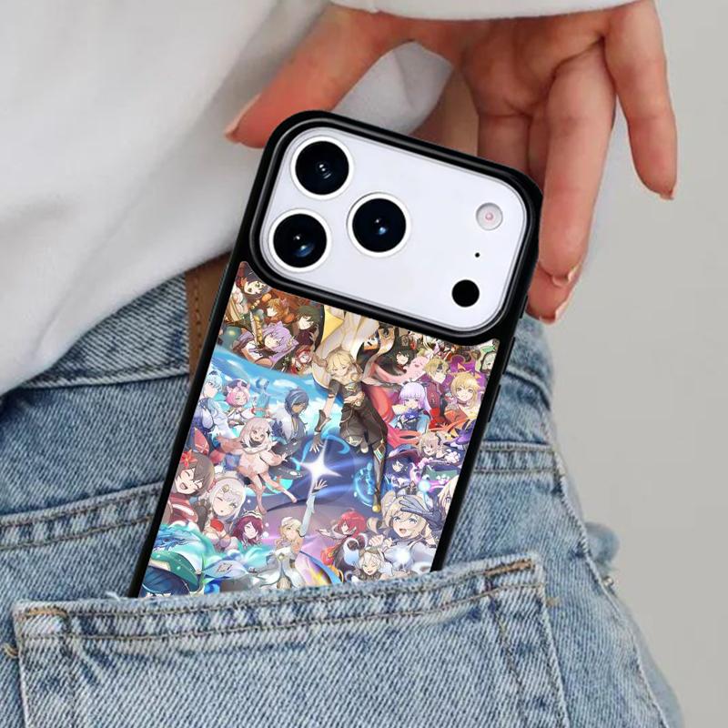 Genshin Impact Phone Case for iPhone 16e 15 14 13 12 17 Pro Max Plus Air 17pro Cover Coque