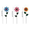 Metal Flower Stake Wrought Iron Floral Ornament Garden Art Decor Crafts for Home Indoor Outdoor Lawn Yard Decoration Gift