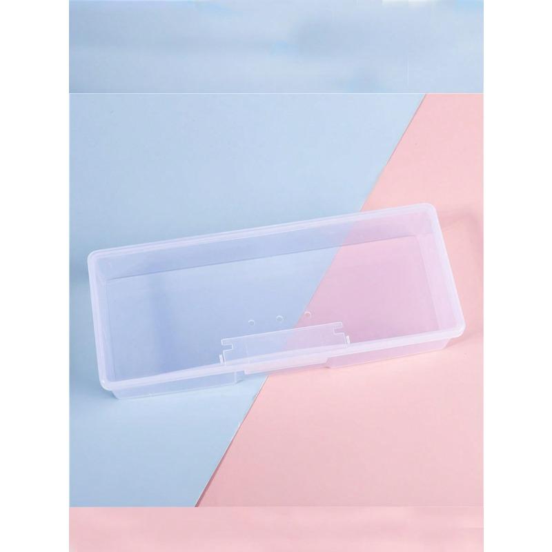 Nail Tool Storage Box Nail Files Pens And Sponge Box Portable Rectangle Jewelry Storage Box For Nail Tools Plastic Transparent Box 539₽
